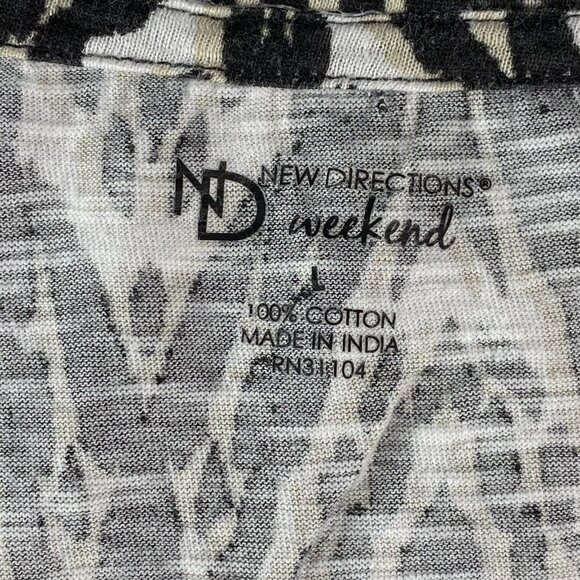 New Directions Women's SZ L Top Blouse Long‎ Short Sleeve Multicolored Lot Of 3 - Picture 7 of 12